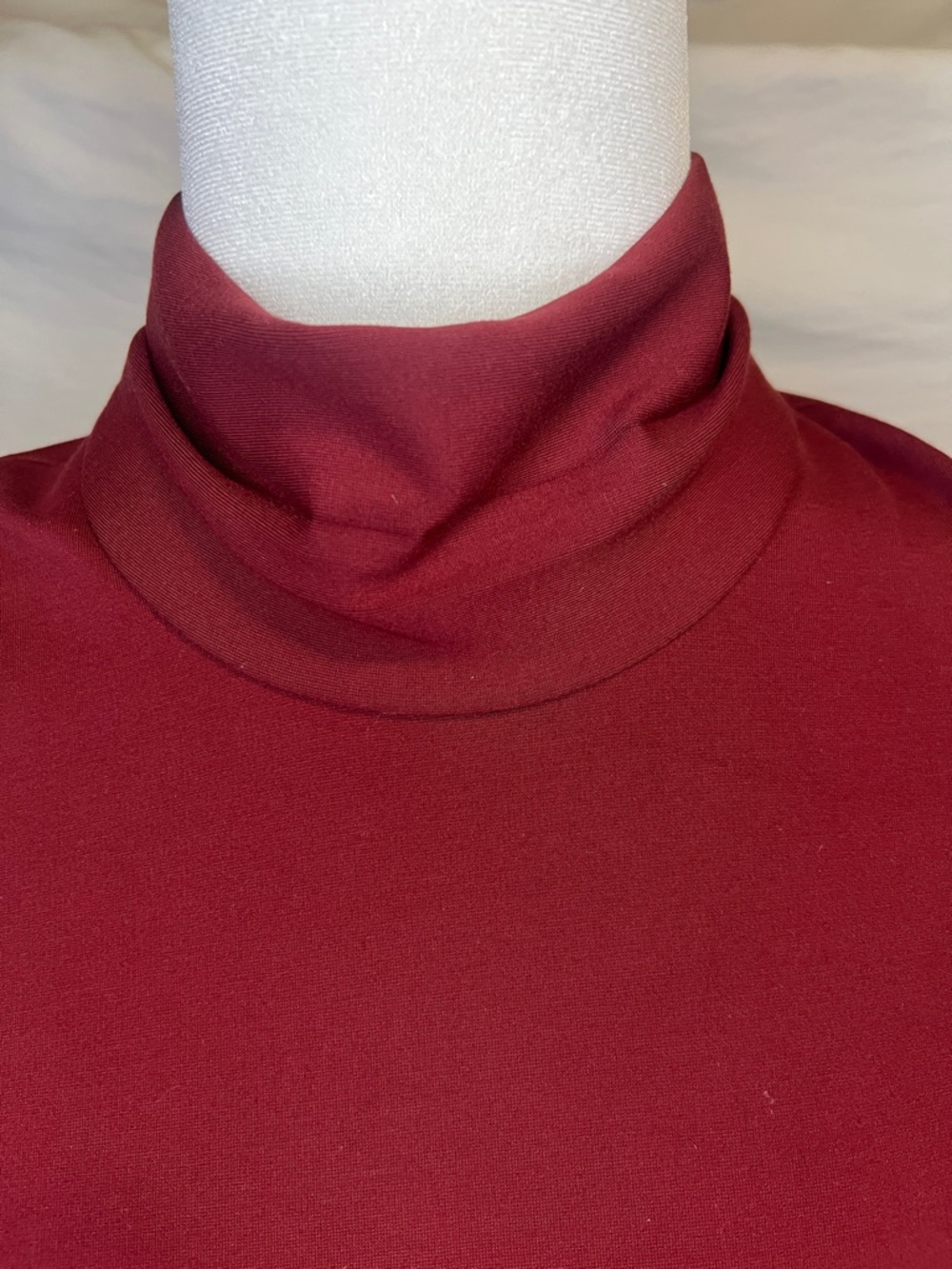 White House Black Market Sleeveless Mock Neck Midi Dress - Burgundy - Picture 5 of 11